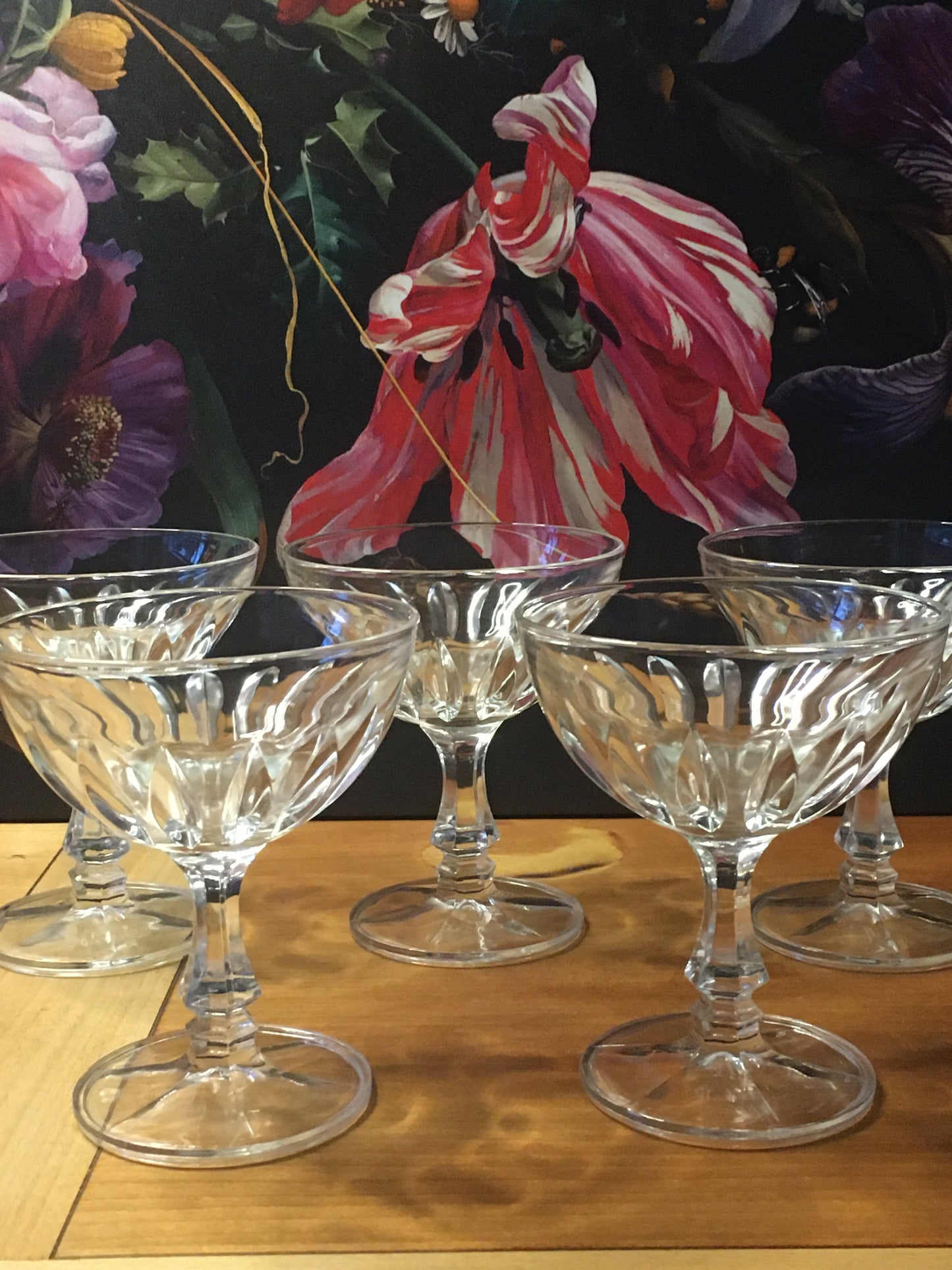 Italian vintage champagne coupes, ice cream coupes, fruit coupes set of 4 from Palermo
