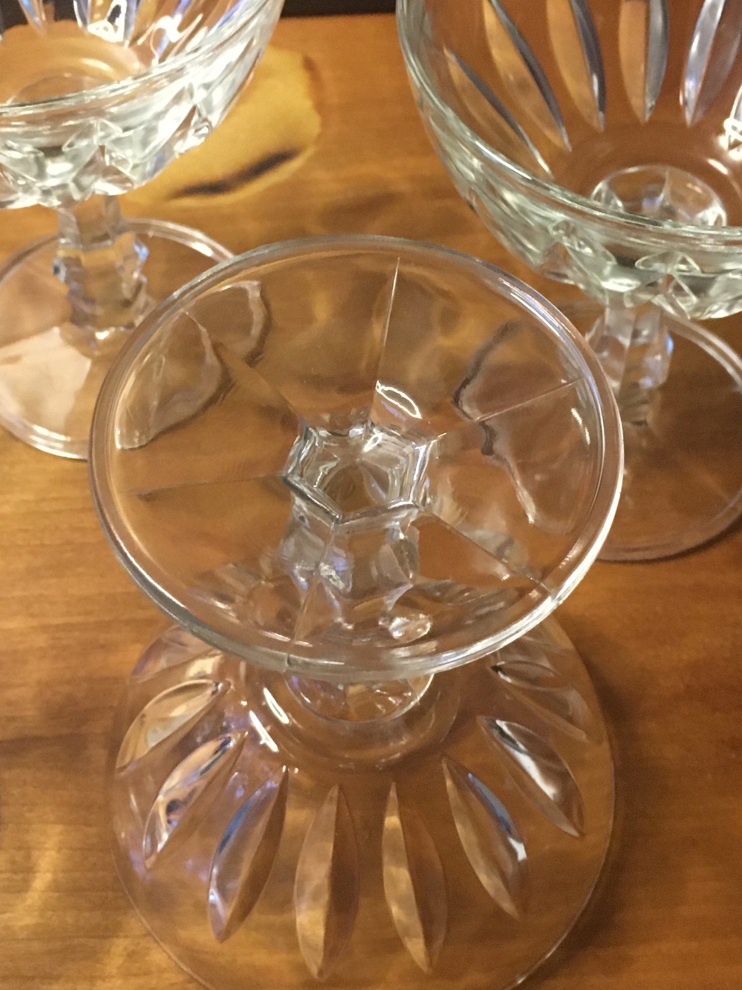 Italian vintage champagne coupes, ice cream coupes, fruit coupes set of 4 from Palermo